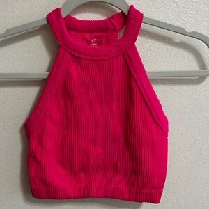 Aerie ribbed tank top with built in shelf bra